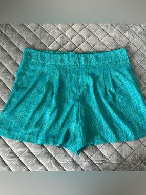 Loft Women’s Teal Patterned Pull-On Shorts